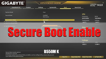 Gigabyte B550M K Enable Secure Boot