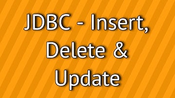 JDBC Insert Delete Update