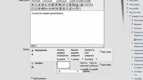 Using Rubrics in Moodle 2.3