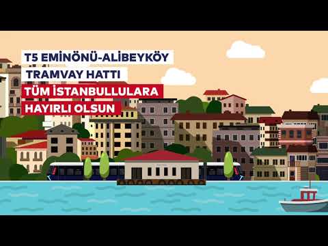 T5 Eminönü-Alibeyköy Tramvay Hattı İnfografik Filmi