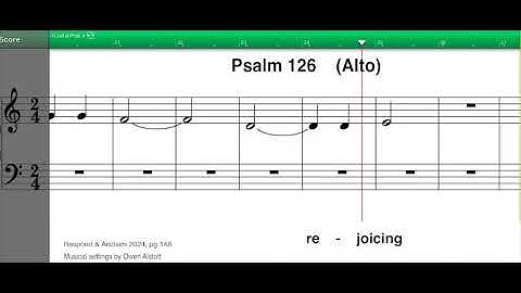 R&A Psalm, Second Sunday of Advent 2024, Psalm 126, Alto