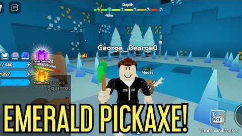 Buying The Emerald Pickaxe & Digging To The Frozen Depths In Mining Simulator 2!