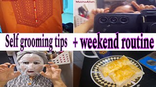 How I groom my self with 3 kids // my weekend routine // Face cleansing kaise karen....