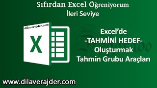 Excel Eğitim Dersleri 99 - Durum Çözümlemesi - Hedef Ara Nasıl Kullanılır? (Tahmin Grubu Araçları)