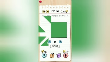 Brain Test Level 149 how many triangles are there