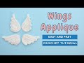 How to crochet angel wings  wings applique crochet pattern