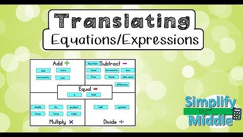 Translating Expression Equation