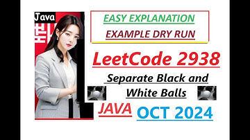 Separate Black and White Balls | Leetcode 2938 | Java Code | Developer Coder