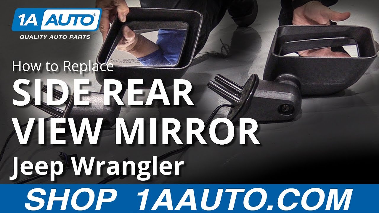 How to Replace Side Rear View Mirror 06-18 Jeep Wrangler - YouTube