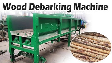 Powerful Wood Debarking Machine in Action | Bark Removal Made Easy! #wood #woodworking