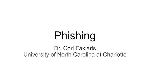 Phishing (Usable Security and Privacy)