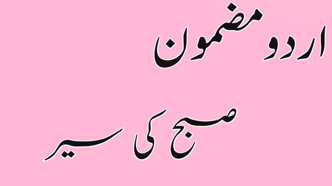 subah ki sair essay in urdu class 5