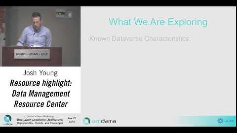 2015 Unidata Users Workshop: Resource highlight: Data Management Resource Center