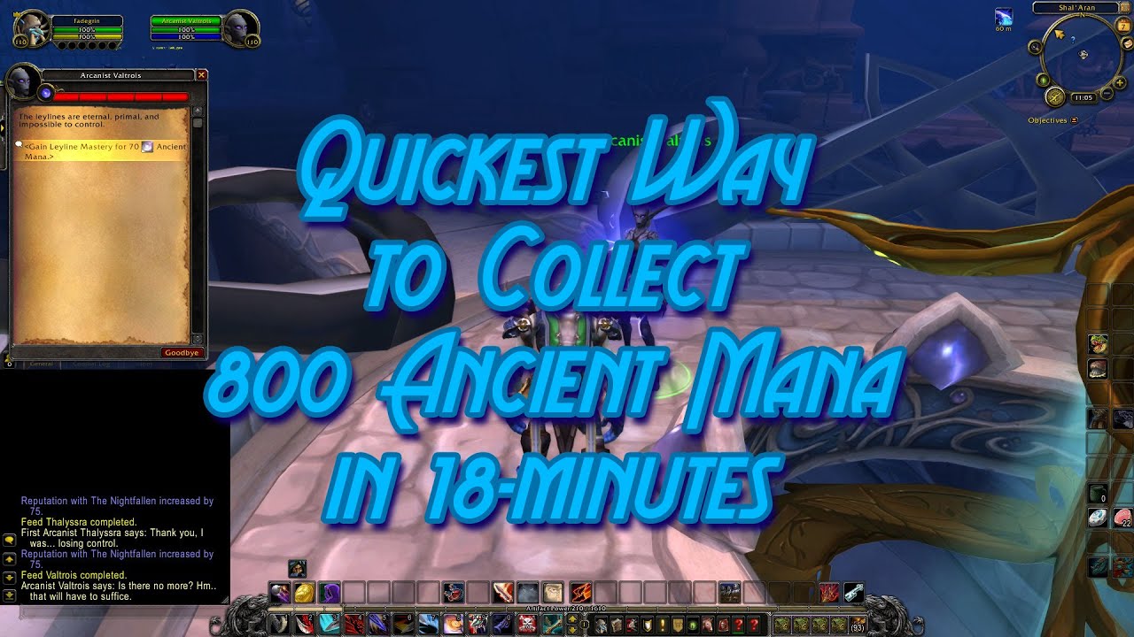 Quickest way to collect 800 Ancient Mana in 18 minutes | World of Warcraft: Legion