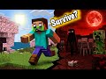 Can We Survive RED MOON Minecraft??