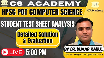 HPSC PGT CS Subjective Test Student