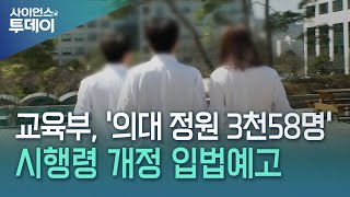 '내년 의대 정원 3천58명' 고등교육법 시행령 개정 입법예고 / YTN 사이언스