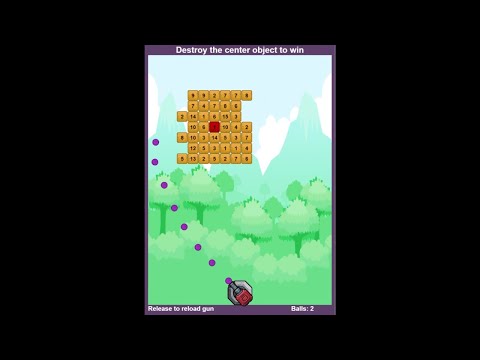 Initial playtest of brick shooter inspired by Ballz and Space Invaders