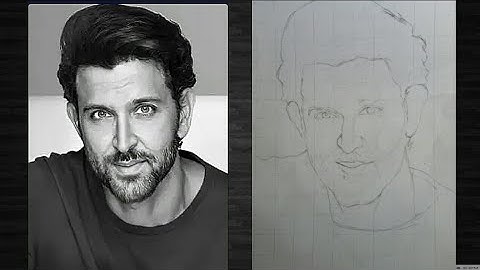 How to draw Hrithik Roshan Step by Step // full sketch outline tutorial for beginners#hrittik_roshan