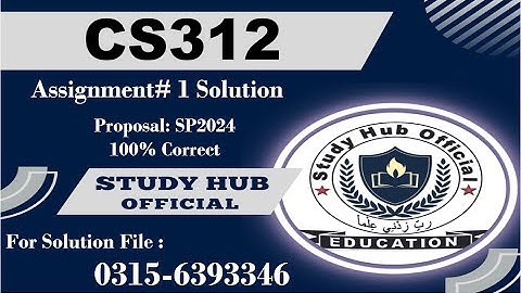 CS312 Assignment 1 Solution Spring 2024, CS312 Assignment 1 solution 2024, CS312 assig 1 solution