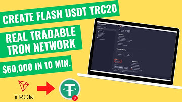 Create Flash USDT TRC20 on TRON Network   Tradable Proof on Video NO CODE EXPERIENCE NEEDED