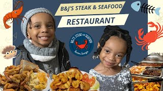 Twin Foodies: 4-Year-Olds at B&J’s Steak and Seafood | kids meals | kids eats