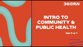 Intro to Community and Public Health Nursing Part 3 of 4