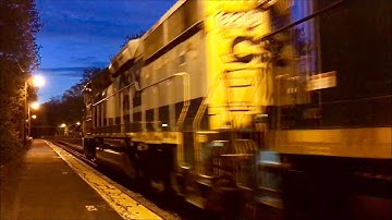 CSX YN2 GP40-2 trails on a lite power move on CSX B721 at Wellesley Farms!