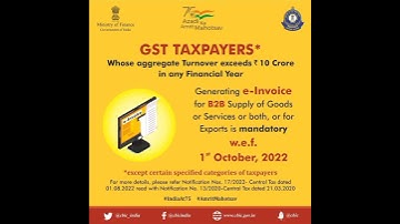 #E-invoice applicability in GST | Notification | GST #Update | New limit of e-invoice applicability|