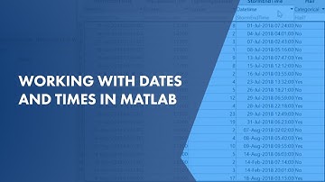 Working with Dates and Times in MATLAB