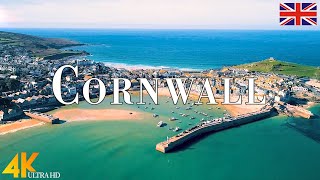 FLYING OVER CORNWALL (4K UHD) • Amazing Aerial View, Scenic Relaxation Film with Calming Music - 4k