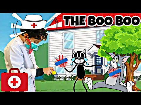 THE BOO BOO SONG CARTOON CAT, TOM & JERRY | NURSERY RHYMES KIDS & SONGS - Música Infantil