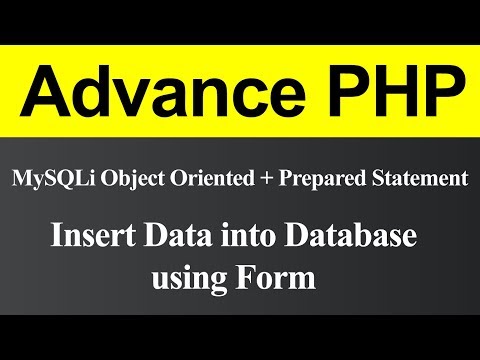 Insert Data into Database using Form MySQLi Object Oriented with Prepared Statement in PHP (Hindi)