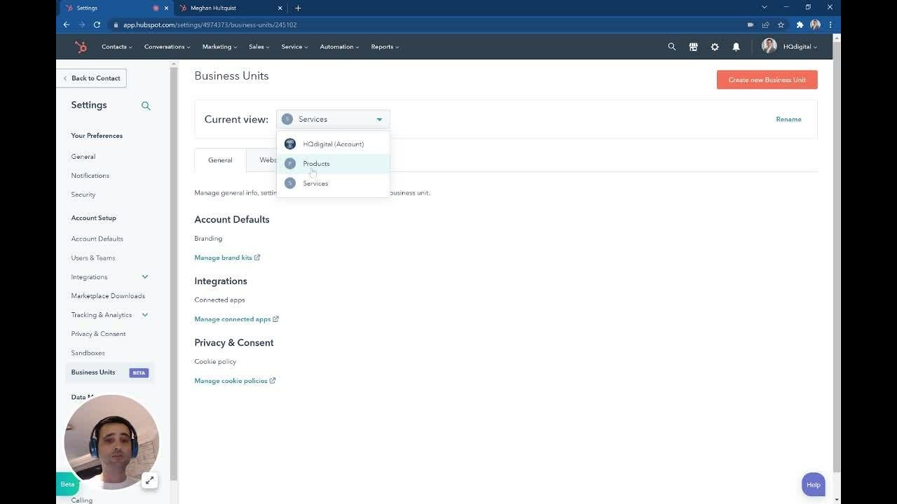 Activate and Utilize HubSpot Business Units to Manage Multiple Brands