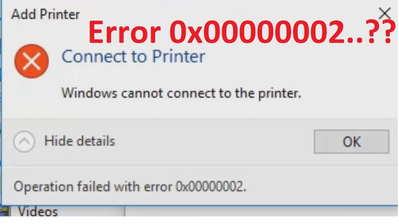 Windows no puede conectarse a la impresora