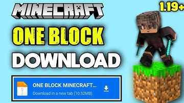 How to Download and Install One block Survival Map in Minecraft [1.19] PE/JAVA