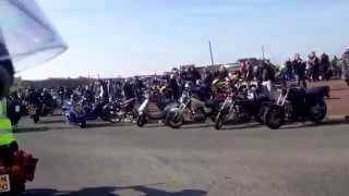 Motorbike Egg run 22/3 March 2015 Wirral New Brighton start . Dalby