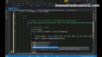 C# 6.0 Tutorial - Advanced - 79. How to Use Verify Signature Method to Verify A Signature