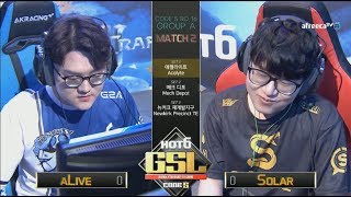 [2017 GSL Season 3]Code S Ro.16 Group A Match2 aLive vs Solar