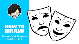 How to draw Comedy and Tragedy Masks