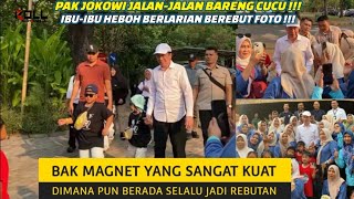 Lagi Jalan-Jalan Bareng Cucu, Jokowi Kaget Diserbu Ibu-Ibu