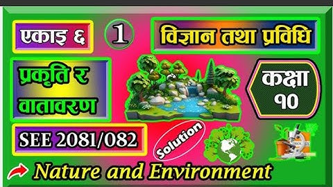  Class10 Science and Technology–Chapter 6: Nature and Environment | Exercise I | New Curriculum 2082