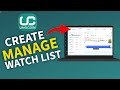 How to Create and Manage Watch List on Unocoin 2025?