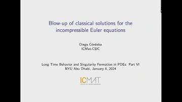 Diego Córdoba, ICMAT, Madrid