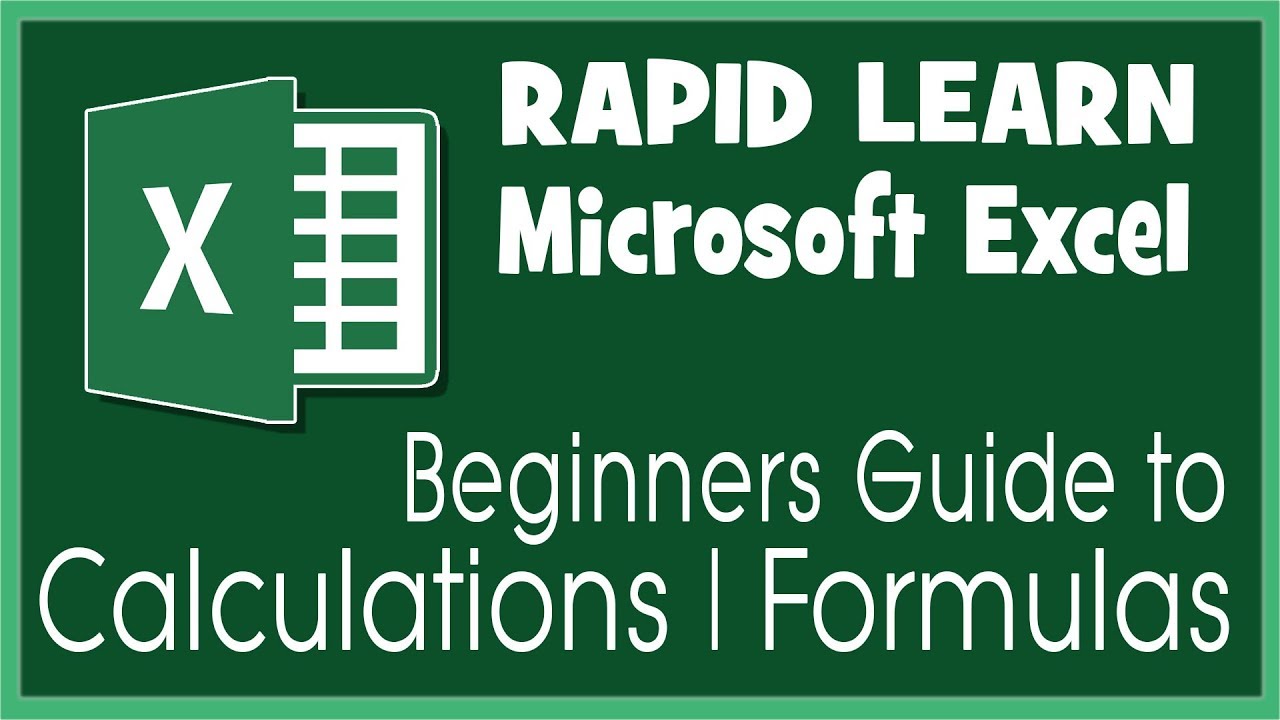 Rapid Learning | Learn Formula and Calculating in Excel - BODMAS ...
