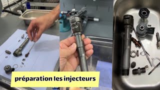 طريقة إصلاح البخاخات و مكوناتها من الداخل préparation les injecteurs