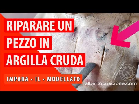 Come riparare le lesioni sull&rsquo;argilla cruda (how to fix a clay sculpt) • IMPARA IL MODELLATO