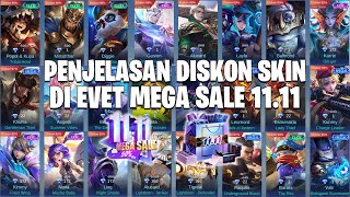 PENJELASAN DISKON SKIN 11.11 MEGA SALE MOBILE LEGENDS