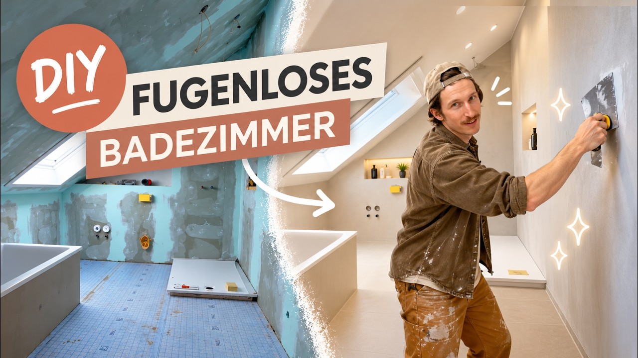 Fugenloses Bad selbst machen | DIY | Wände spachteln statt fliesen