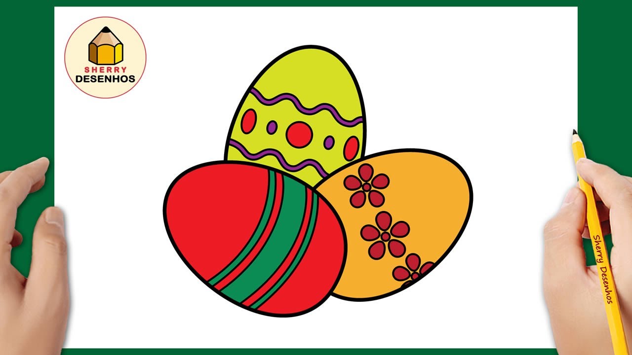Como desenhar ovos de Páscoa fácil | Desenho de Páscoa | Desenhos ...